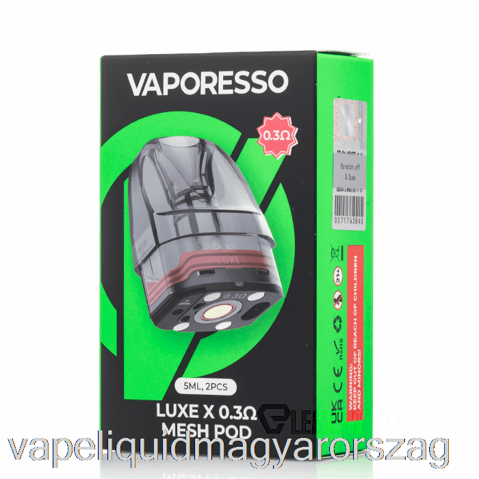 Vaporesso Luxe X Csere Hüvelyek 0,3 Ohm Luxe X Pods Vape Toll